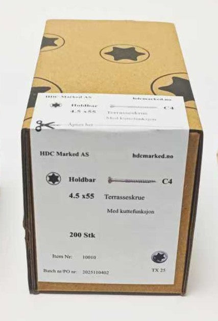 200 stk Terasseskruer - 4.5 x 55 mm / C4