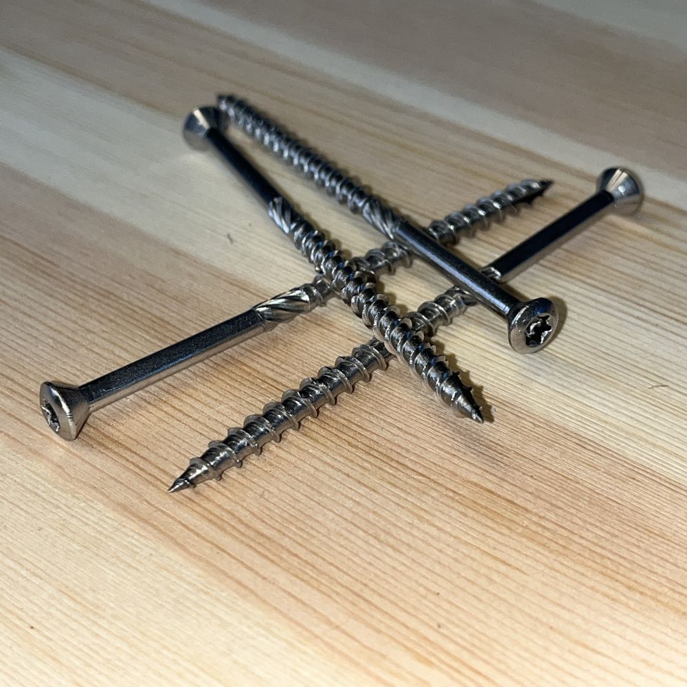 Rustfrie Terasseskruer A2- 5.0 x 90 mm - TX25, 100 stk